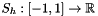 $S_h: [-1,1] \rightarrow \mathbb{R}$