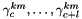 $\gamma_c^{km},\ldots,\gamma_{c+l}^{km}$