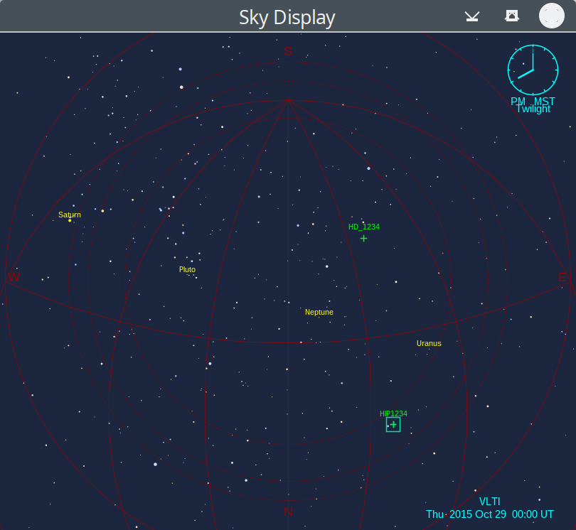 JSkyCalc sky display